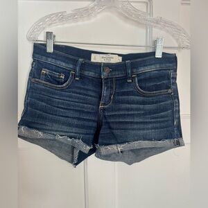 Abercrombie & Fitch Women's Dark Blue Jean Shorts
